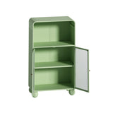 45.28" H Cabinet, Bathroom Floor Cabinet with Glass Door and Shelves, Freestanding Display W757P205952