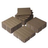Plastic Interlocking Deck Tiles, 27 Pack, 11.8"x11.8" Waterproof Flooring Tiles for Indoor and 35651296