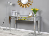 FCH Silver MDF Mirror Surface Broken Glass Three Pumping Computer Desk 43240235