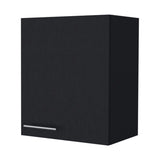 So- Hi Wall Cabinet in Melamine with One Door, Black B128P237141