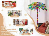 6ft Pre-Lit Christmas Palm Tree - 210 4-Color LEDs , 64 PVC Branch Tips 83410262