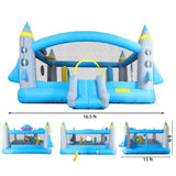 Multifunctional Jump 'n Slide Inflatable Bouncer for Kids Complete Setup with Blower - 198" x 180" 95184264
