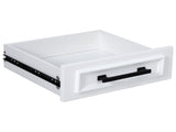 K&K 54.9" Kitchen Island with Drop Leaf, Power Outlet, Kitchen Storage Cart with 4 Door Shelves, N707P300277W