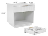 NightStand with One Drawer&Shelf White 84481562