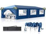 10x30ft Outdoor Pop Up Canopy, Portable Instant Canopy Tent with 8 Sidewalls for Outdoor Events 24083847