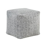 Square Pouf Chenille Fabric Upholstery Modern Ottoman, Footstool, Non-Slip Floor Pouf, Bean Bag B011P251649