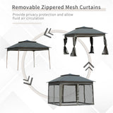 ZNTS Tent Outdoor Patio Pop Up Canopy Gazebo （Prohibited by WalMart） 49548414