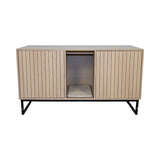 Modern Wooden Cat House with Scratching Mat - 47.64