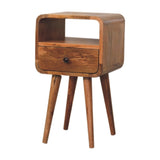 Artisan Furniture Solid Wood Mini Oakish Curve Open nightstand B182P279313