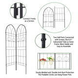 4 Pack Metal Garden Trellis 78.7" x 19.7" Rustproof Trellis for Climbing Plants Outdoor Flower W158681138
