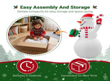 20FT Tall Christmas Inflatable Snowman Holding Gift Box and Candy Cane, 3 LED Lights & 1 Rotating 87840495