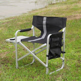 1-piece Padded Folding Outdoor Chair with Side Table and Storage Pockets,Lightweight Oversized 28569844