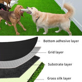 3ft x 32ft Premium Artificial Turf Mat with Drainage Holes. Thick Fake Grass with Rubber Backing, W3280P296543