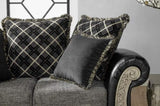 San Marino 2-Tone Fabric Wooden Frame Loveseat T2574P198796