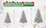 ZNTS 6FT PE&PVC Flocked Artificial Christmas ,With 1100 branch tips and metal stand,Foldable Fake W1773P199059