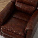 Global Home Swivel Recliner with Manual Footrest In Brazil Cognac B339P333956