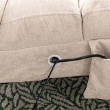 COOLMORE Linen Massage Chaise Lounge Indoor with Remote Control,Ergonomic Electric Massage Long W39539619