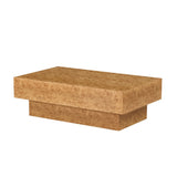 43.31 Inch Faux Burl Wood Pattern Decal Coffee Table,Rectangle Mid-Century Modern Table for Living W2582P343958