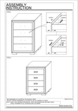 Glamorous 1pc Modern Glam Style 4-Drawer Chest Dark Gray Gold Finish Gold-colored Hardware Bedroom B011P207450