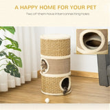 ZNTS Wooden Cat House/Cat Trees /Cat Climbing Tower （Prohibited by WalMart） 34179174