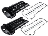 Pair Aluminum Engine Valve Cover Left & Right with Gasket Replacement for Jaguar S-Type 3.0L 25707937