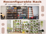 6-Tier Heavy-Duty Metal Storage Shelving, 4800 LBS Total Capacity Adjustable Utility Rack 48983420