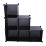 ZNTS Cube Storage 6-Cube Closet Organizer Storage Shelves Cubes Organizer DIY Closet Cabinet Black 23704332