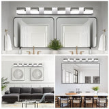 Modern Bathroom Vanity Lighting 6-Light LED Vanity Lights Over Mirror Bath Wall Lighting W1340P206824