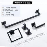 5 Pieces Bathroom Hardware Accessories Set Towel Bar Set Wall Mounted,Stainless Steel W121963545