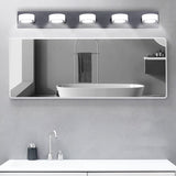 (Same as W1340110593/L2009) LED Modern Black 5-Light Vanity Lights Fixtures Over Mirror Bath Wall W1340P206811
