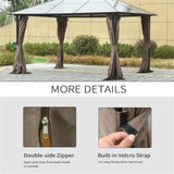 Universal Gazebo Sidewallt Coffee-AS 90307190