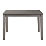 Beautiful Gray Finish 5pc Dining Set Table and 4 Side Chairs Set Fabric Upholstery Wooden Furniture B011P170909