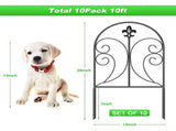 Decorative Garden Fence 10 Pack, 24in, Rustproof Metal Fencing, Arched 47654300