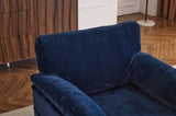 33 Inch Oversized Swivel Corduroy Lounge Chair - Plush Cushioned Armchair for Living Room, Bedroom, W1829P265013