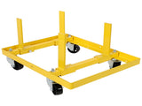 750lbs Rolling Engine Stand,Adjustable Width And Length, with 2pcs Buckle Straps,Yellow--Self-pickup 64415047