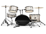 Full Size Adult Drum Set 5-Piece Silver with Bass Drum, two Tom Drum, Snare Drum, Floor Tom, 16" 94760800