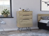 Meriden 3-Drawer Rectangle Dresser Light Oak B06280249