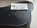 47.24''Fiberglass Clound Coffee Table for Living Room,Matte Black Relief Table front of the Sofa, W2582P214811