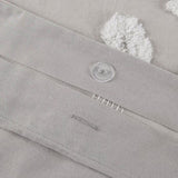 King/Cal King 3 Piece Tufted Cotton Chenille Floral Duvet Cover Set B035129183