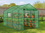 Large Walk-in Greenhouse with PE Cover & Side Windows, 12-Shelf Indoor Outdoor Portable Greenhouse 22390785