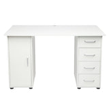 ZNTS [Old code:04429348]One Door Four Drawers Computer Desk White 47963814