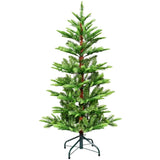 Artificial 5ft Green LED-lit Christmas Tree with 502PE/PVC Mixed Branch Tips,Hinged Premium & 92635026