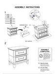 Contemporary 1pc Nightstand Gray Color Solid Wood Veneer Pewter Bar Pulls Crown Molding Details B011131274