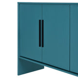 TREXM 4-Door Large Storage Retro Sideboard with Adjustable Shelves and Long Handles for Kitchen, N715P190423M