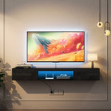 ZNTS Floating TV Stand Wall Mounted with 16 Color LEDs,63" Modern TV Stand, Floating TV Cabinet W1321104202