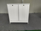 Tilted Laundry Hamper with Removable Basket, Hidden Laundry Hamper, Bathroom Laundry Hamper Storage W1706P574110
