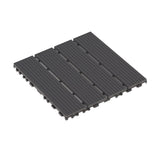 Plastic Interlocking Deck Tiles,44 Pack Patio Deck Tiles,12"x12" Square Waterproof Outdoor All W206P151698