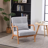 Mid-Century Modern Accent Chair, Arm Chair Living Room Chairs Pillow Upholstered Reading Chair W2989P295270