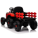 ZNTS Ride on Tractor with Trailer,24V 400W Powered Electric Tractor Toy w/Remote Control,electric car for W1578P194696