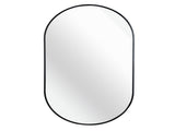 Black 20 x 28 Inch Metal Oval Mirror 70511394